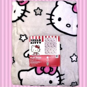 2024 Hello Kitty® by Sanrio® Gray Throw w/ HK, 🎀, 🪽, & ⭐️ Viral on TikTok TWIN